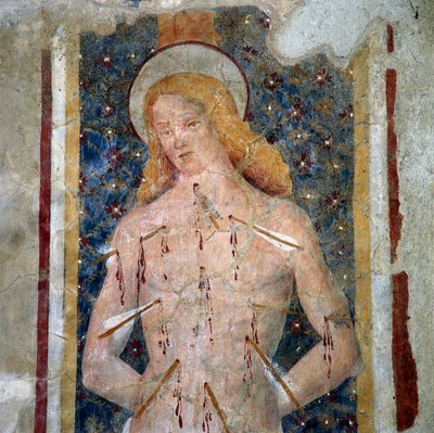 St. Sebastian, Church of San Michele Arcangelo, Schifanoia, Narni by Italian School